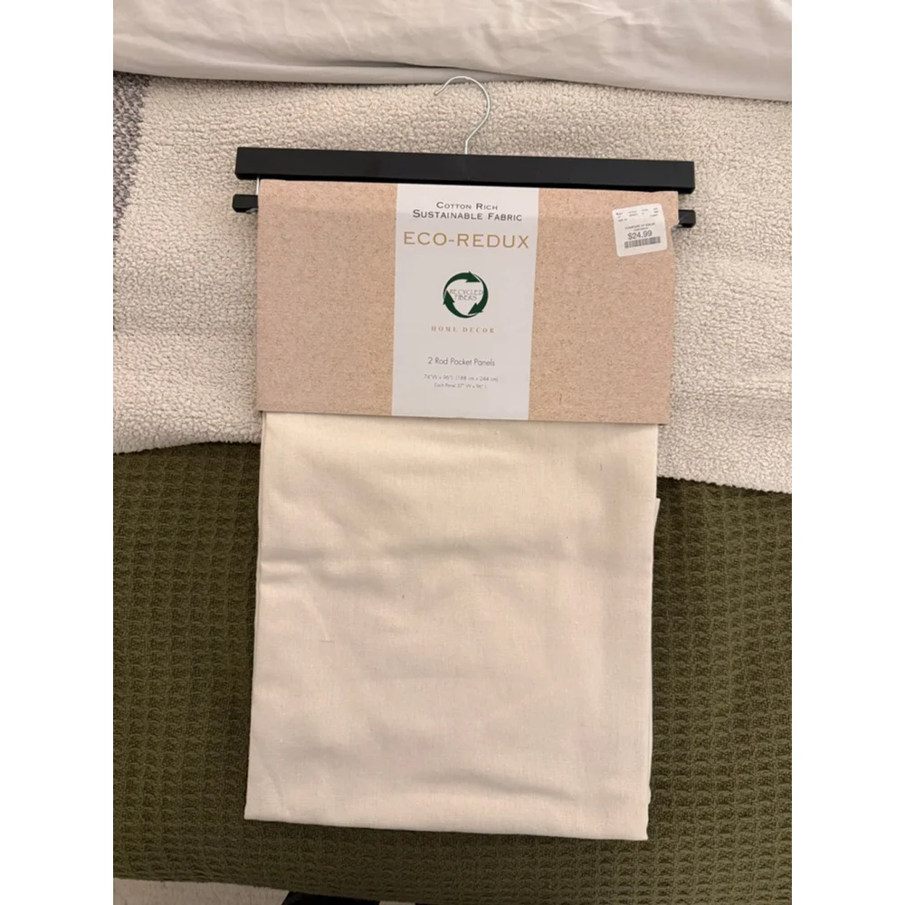 ECO-REDUX Beige Home Decor Curtains & Drapes One Size